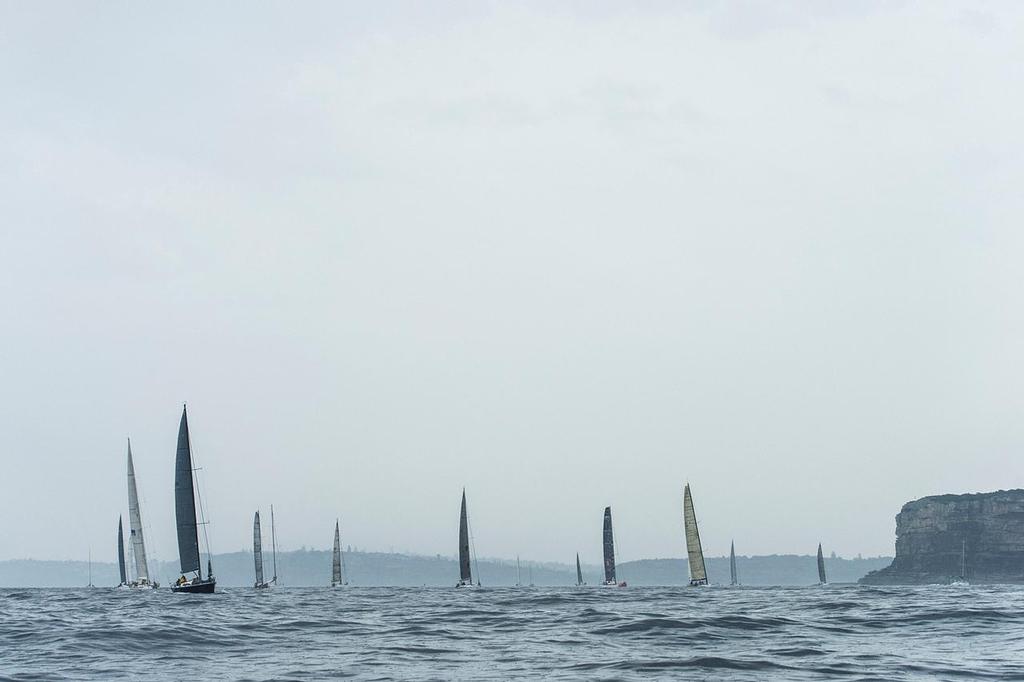 A total glass-out forced the insufficient wind start sequence into play.  © Brett Hemmings/Sailpix http://www.SailPix.com.au